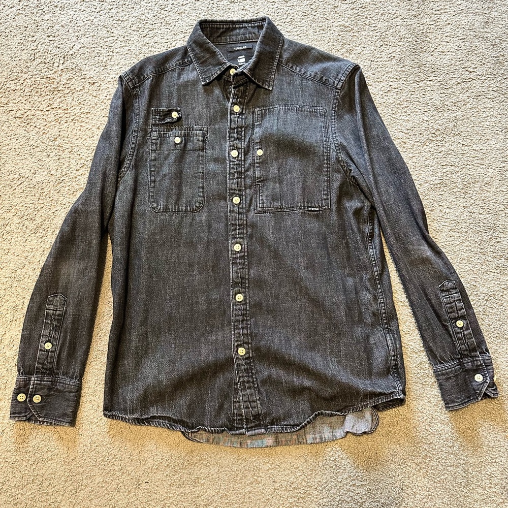 G-Star Dark Gray Denim Shirt